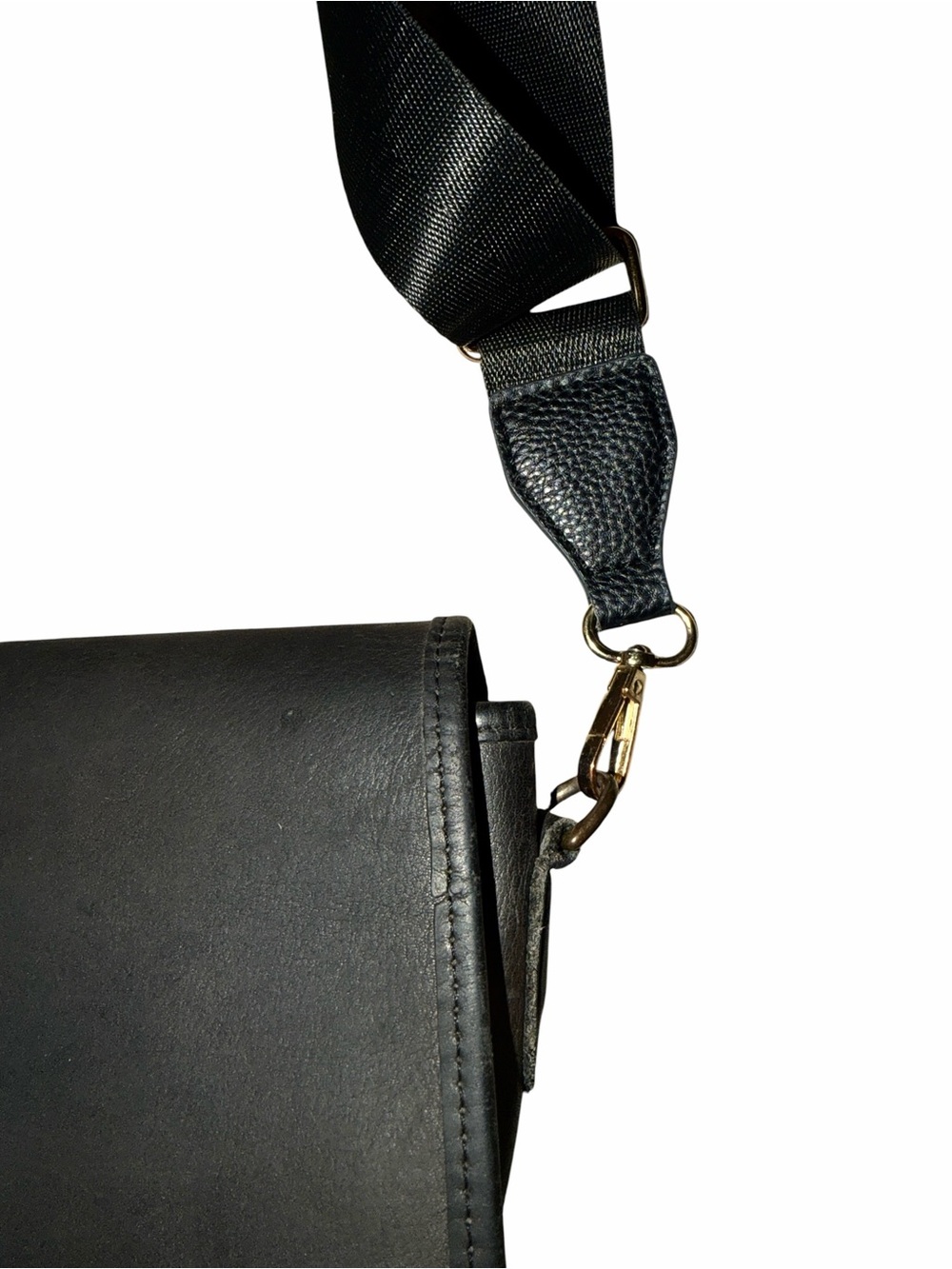 Vintage Coach Black Leather Push Lock Flap Crossbody Bag - Picture 7 of 8